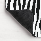 8 Bit Pixel Zebra Print Design Muster Mousepad (Ecke)