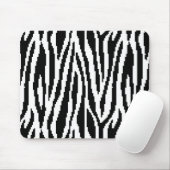 8 Bit Pixel Zebra Print Design Muster Mousepad (Mit Mouse)