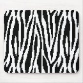 8 Bit Pixel Zebra Print Design Muster Mousepad (Vorne)