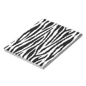 8 Bit Pixel Zebra Print Design Muster Notizblock (Rotiert)