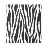 8 Bit Pixel Zebra Print Design Muster Notizblock (Vorderseite)