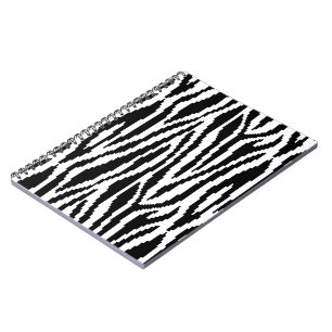8 Bit Pixel Zebra Print Design Muster Notizblock