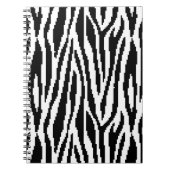 8 Bit Pixel Zebra Print Design Muster Notizblock (Vorderseite)