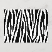 8 Bit Pixel Zebra Print Design Muster Postkarte (Vorderseite)