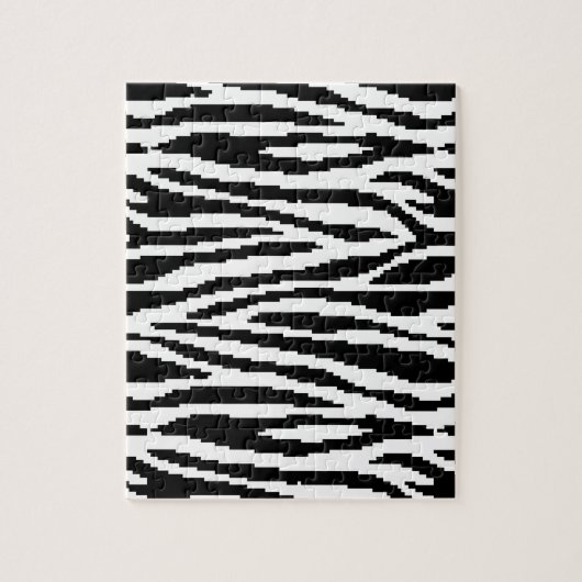 8 Bit Pixel Zebra Print Design Muster Puzzle (Vertikal)