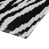 8 Bit Pixel Zebra Print Design Muster Schneidebrett (Ecke)