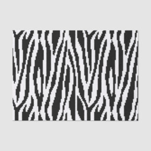 8 Bit Pixel Zebra Print Design Muster Seidenpapier
