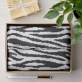 8 Bit Pixel Zebra Print Design Muster Seidenpapier (Geschenk)