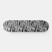 8 Bit Pixel Zebra Print Design Muster Skateboard (Horizontal)