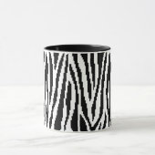 8 Bit Pixel Zebra Print Design Muster Tasse (Zentrum)