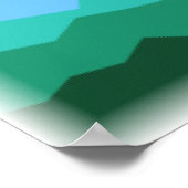 8-Bit-Plattformer-Landschaft - Pixel-Art-Druck Poster (Ecke)