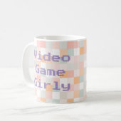 8-Bit-Regenbogen-Computermug für Videospiel-Mädche Kaffeetasse (Vorderseite Links)