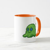 8-bit Retro Blob Tasse (VorderseiteRechts)