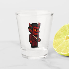 8-bit Retro Devil Schnapsglas