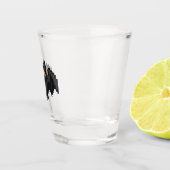 8-Bit Retro-Fledermaus Schnapsglas (Rechts)