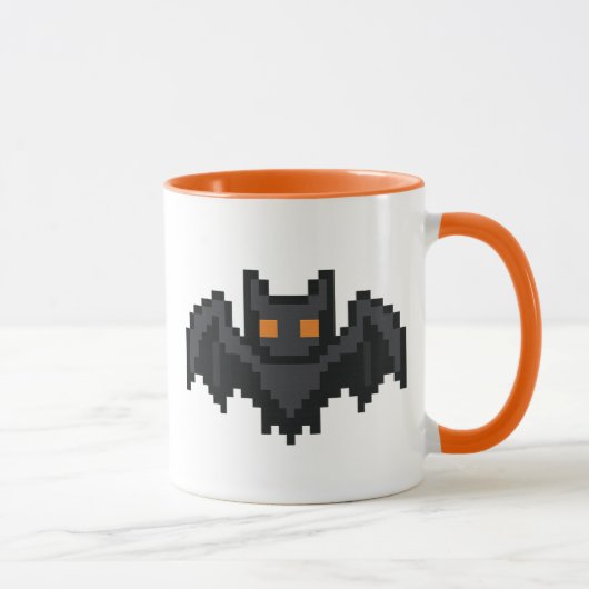 8-Bit-Retro-Fledermaus Tasse (Rechts)
