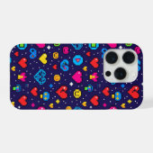 8-Bit Retro-Gaming-Pixel-Muster-Handyhülle iPhone Hülle (Rückseite (Horizontal))