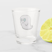 8-Bit Retro-Geist Schnapsglas (Rückseite)