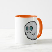 8-Bit-Retro-Geist Tasse (VorderseiteRechts)