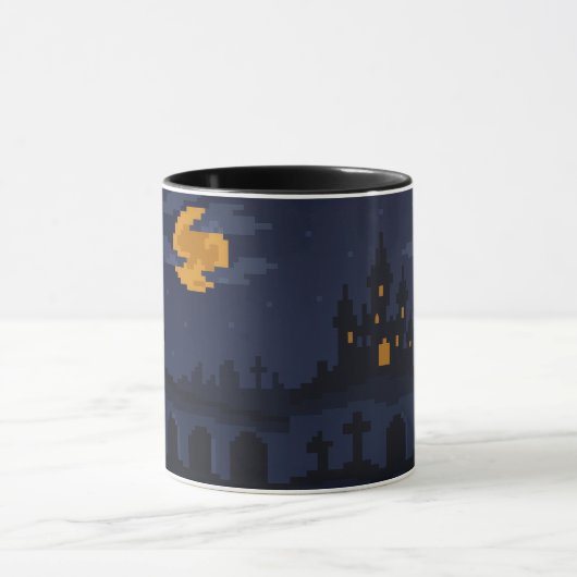 8-bit Retro Haunted Castle Tasse (Zentrum)