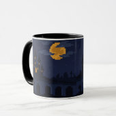 8-bit Retro Haunted Castle Tasse (Vorderseite Links)