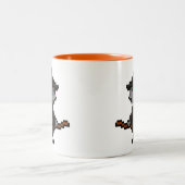 8-Bit Retro-Hexe Zweifarbige Tasse (Mittel)
