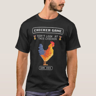 8 Bit Retro-Hühnchen-Spiel Schau Dir Dieses Huhn N T-Shirt
