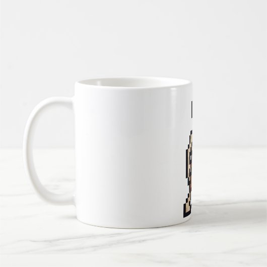 8-bit Retro Skeleton Kaffeetasse (Links)