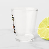 8-Bit-Retro-Skelett Schnapsglas (Rechts)