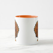 8-Bit Retro Truthahn Tasse (Zentrum)