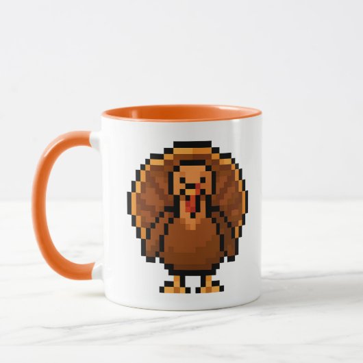 8-Bit Retro Truthahn Tasse (Links)