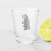 8-Bit Retro-Vampir Schnapsglas (Rückseite)