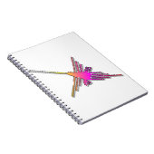 8 Bit Retro Video Game Nazca Lines Hummingbird Notizblock (Rechte Seite)