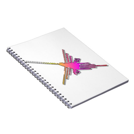 8 Bit Retro Video Game Nazca Lines Hummingbird Notizblock (Rechte Seite)