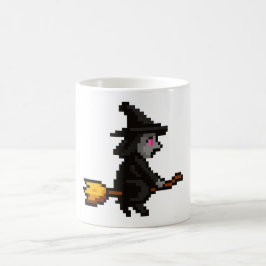 8-bit Retro Witch Kaffeetasse