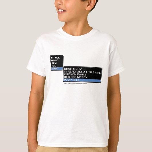 8 Bit RPG-Kampf-Menü T-Shirt (Vorderseite)