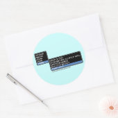 8 Bit RPG-Schlachtmenü Runder Aufkleber (Umschlag)