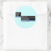 8 Bit RPG-Schlachtmenü Runder Aufkleber (Tasche)