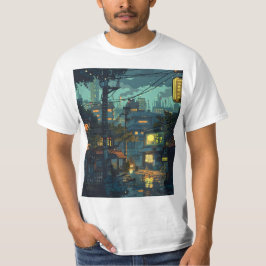 8 Bit ruhige Stadt T-Shirt