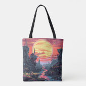8 Bit Sci Fi Planet Tasche (Rückseite)