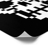 8-Bit Skull Pixel Art Poster (Ecke)