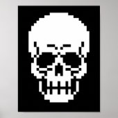 8-Bit Skull Pixel Art Poster (Vorne)