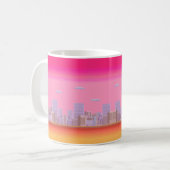 8-Bit-Skyline Kaffeetasse (Vorderseite Links)