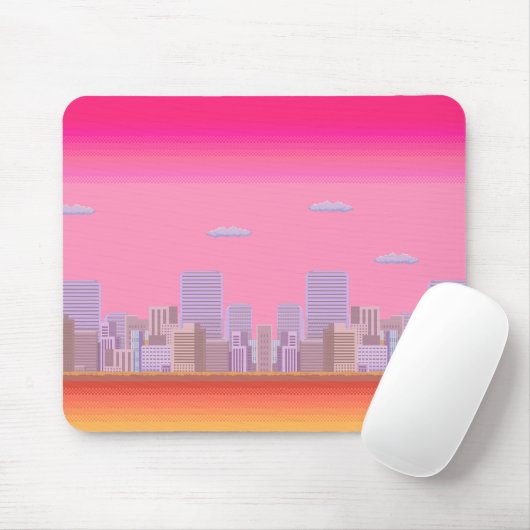 8-Bit-Skyline Mousepad (Mit Mouse)