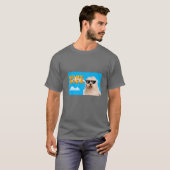 8-Bit-Spiel über Old English Sheepdog T-Shirt (Vorne ganz)