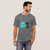 8-Bit-Spiel über Yorkshire Terrier T-Shirt (Vorne ganz)