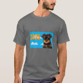 8-Bit-Spiel über Yorkshire Terrier T-Shirt (Vorderseite)