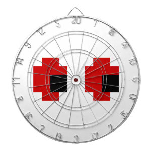 8 Bit Spooky Red Eyes Dartscheibe