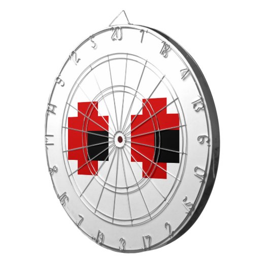 8 Bit Spooky Red Eyes Dartscheibe (Vorderseite rechts)