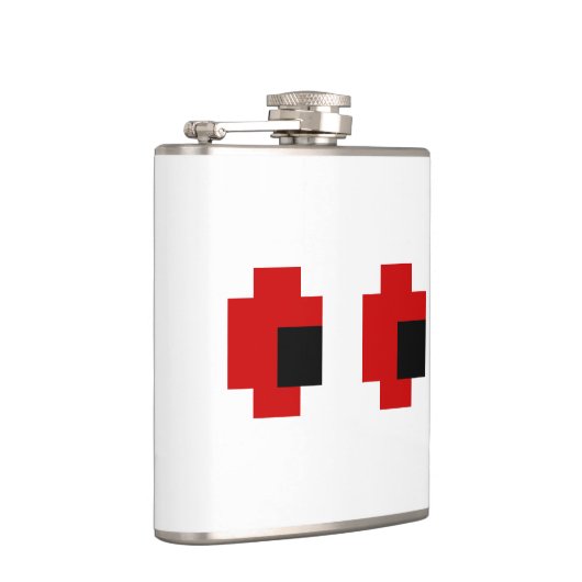 8 Bit Spooky Red Eyes Flachmann (Rechts)